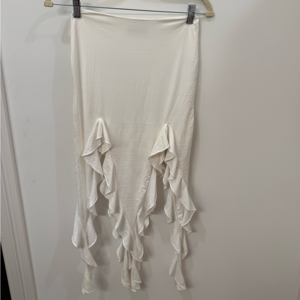 Princess Polly Cream Midi Skirt